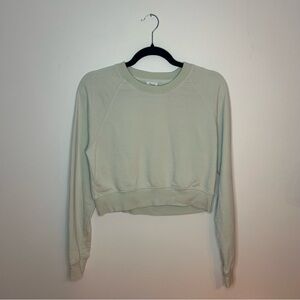 TNA Green Crop AIRY Perfect Fleece Long Sleeve Crewneck